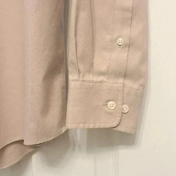 Joseph & Feiss Mens Dress Shirt Tan Beige 16.5 34/35 Long Sleeve Button Up Shirt - Picture 5 of 8